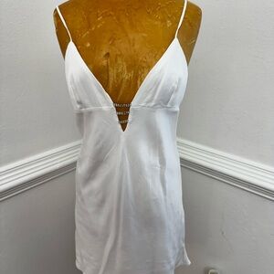 Zara elegant white slip dress